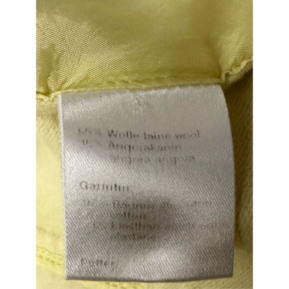 AKRIS PUNTO Light Yellow Wool Angora Single Breasted Jacket Size 6 US S - Picture 8 of 9